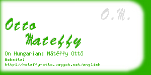 otto mateffy business card